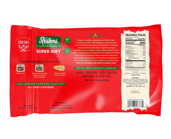 Reshmi Garlic Naan(4P) 13.4 Oz
