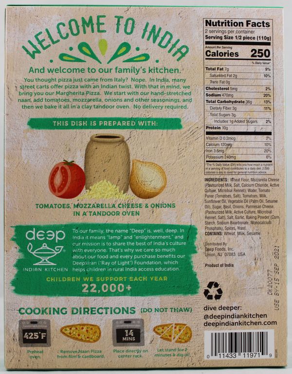 Margherita Naan Pizza 7.8oz