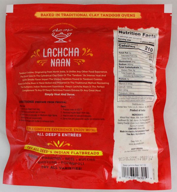 Lachcha Naan 5Pc (14.1Oz)
