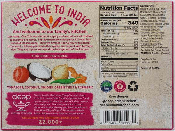 Chicken Vindaloo W/Tumeric Rice 9oz