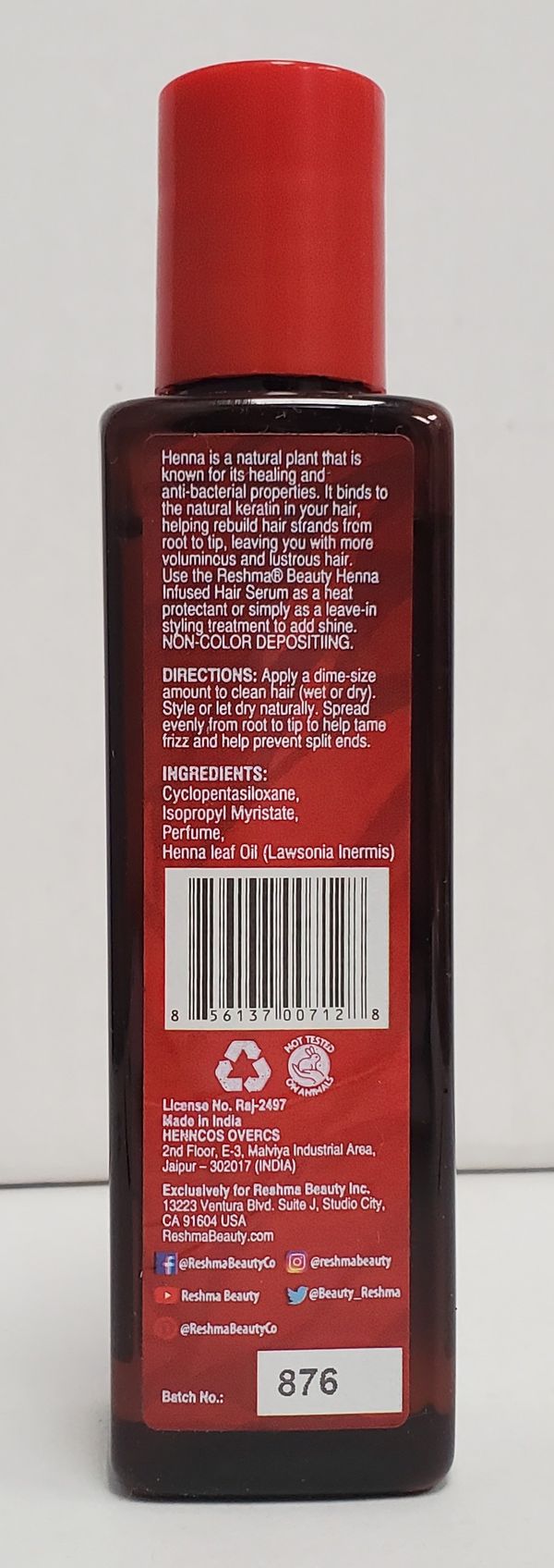 Henna Infused Hair Serum 3Floz