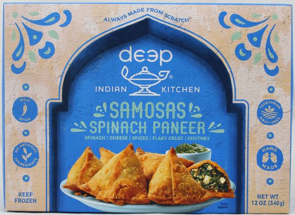 Spinach Paneer Samosas (6 pieces) (12oz)