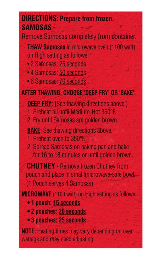 Delhi Samosa with Chutney 24Oz