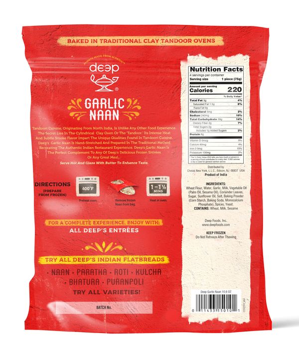Garlic Naan (4 pieces)