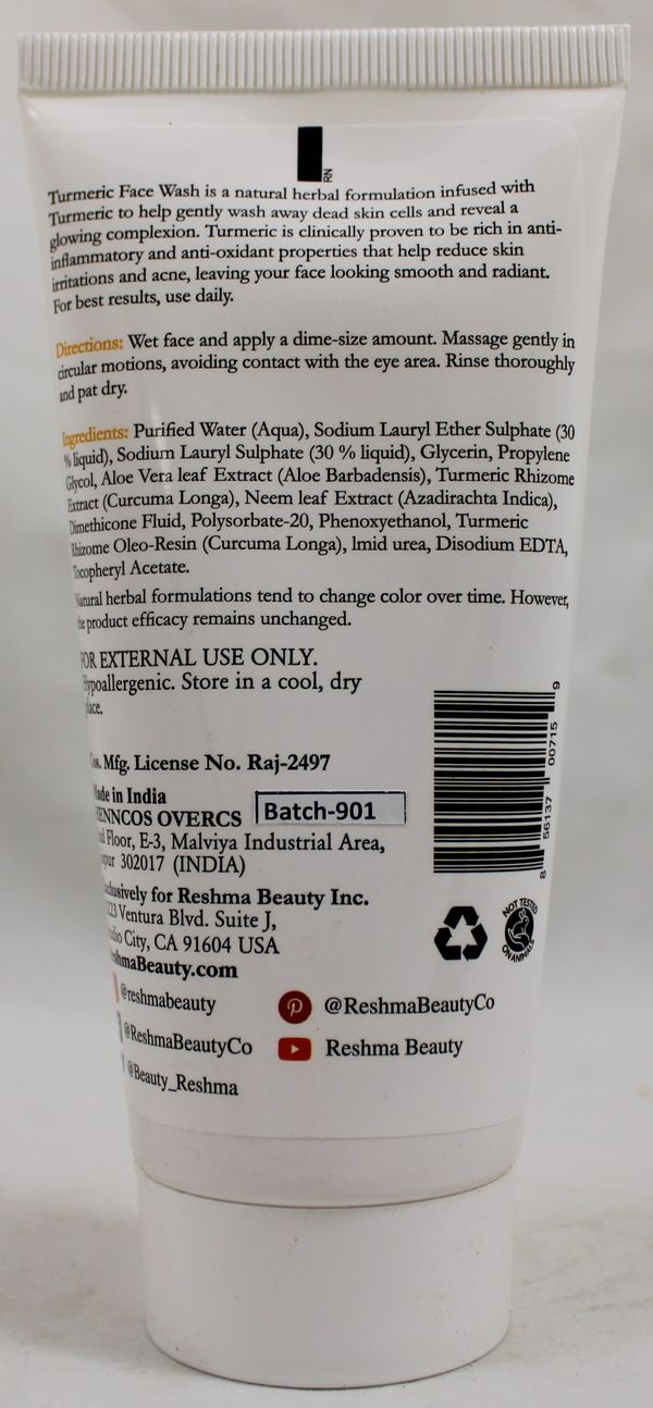 Turmeric Face Wash 5.07oz