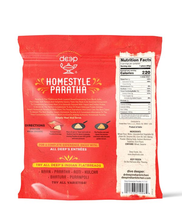 Homestyle Paratha 5pcs -11.75oz