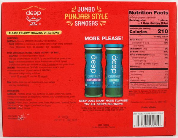 Jumbo Punjabi Samosa 8p-22.8oz