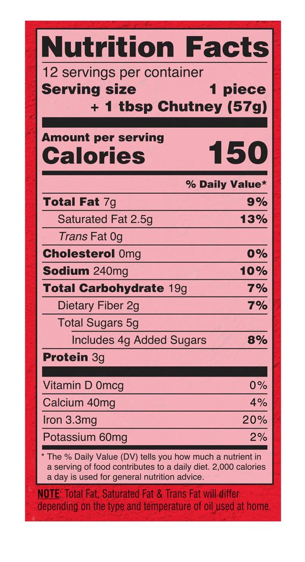 Delhi Samosa with Chutney 24Oz