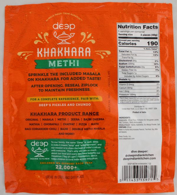 Methi Khakhra 7oz.