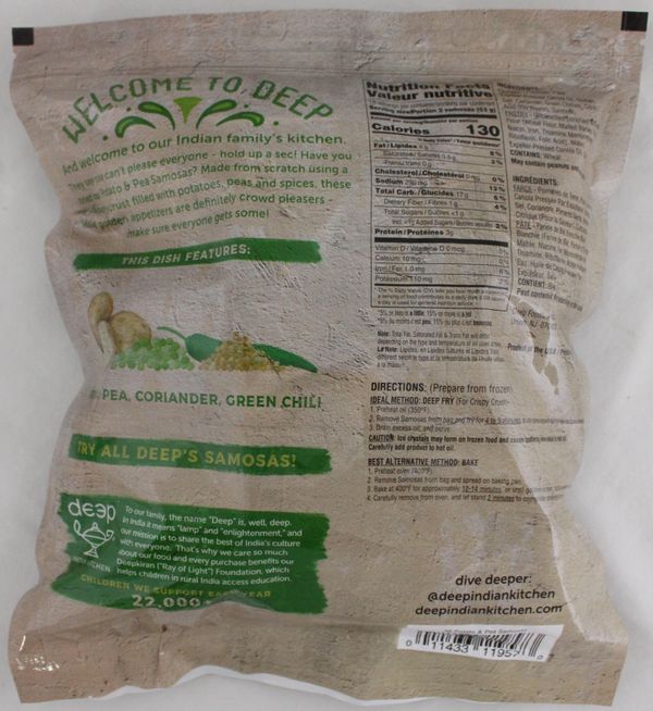 36 Samosa Potato & Peas 34.3 oz