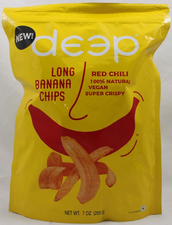 Red Chili Long Banana Chips 7 Oz