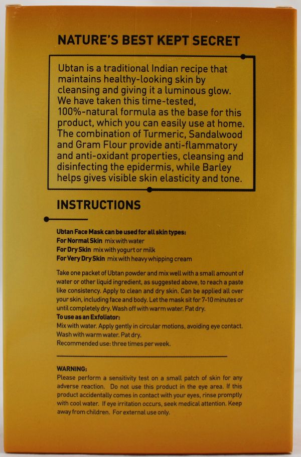 Ubtan Turmeric Face Mask 2.12Oz