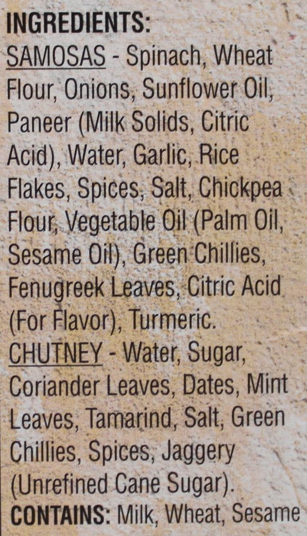 Spinach Paneer Samosa 12Oz