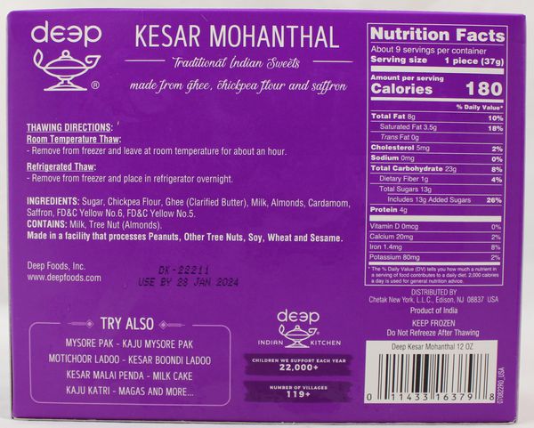 Kesar Mohanthal 12Oz