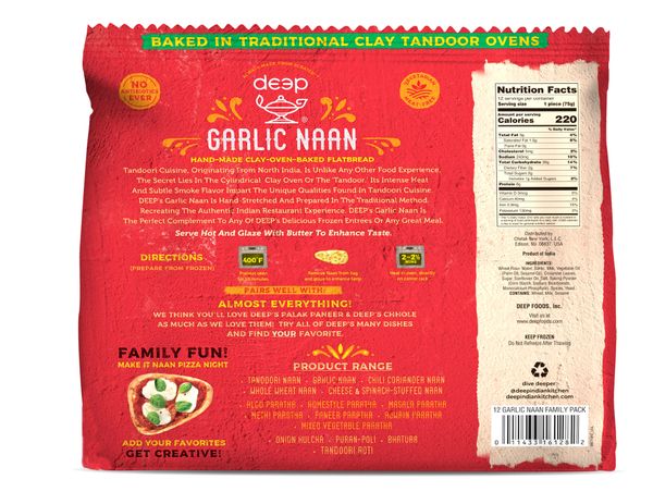 FamilyPack Garlic Naan 31.7oz(12Pc)