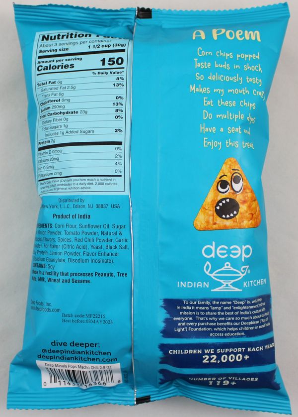 Masala Pops-Macho Chili 2.8 Oz