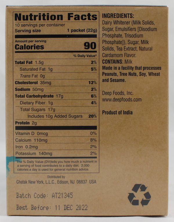 Chai Latte Mix-Cardamom 7.8Oz