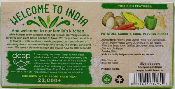 Veg. Masala Burger 10oz