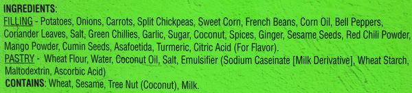 Mixed Vegetable Samosa 10p-9.2oz