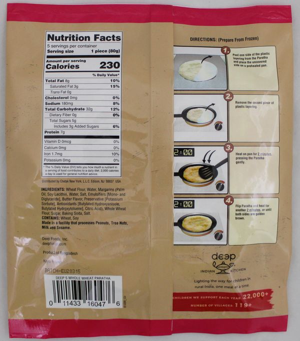 MalaysianStyleWhlWheatParatha14.1Oz