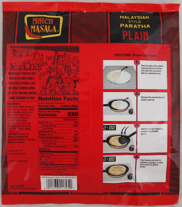 Malasian Plain Paratha 14.1oz