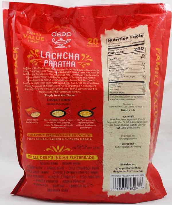 FPLachcha Paratha 48Oz (20Pcs)