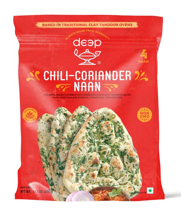 Chili-Coriander Naan (4 pieces)