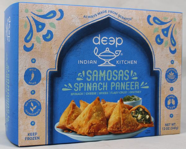 Spinach Paneer Samosas (6 pieces) (12oz)