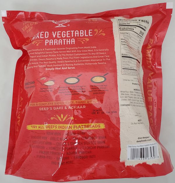 Mix.Veg Paratha FP16P