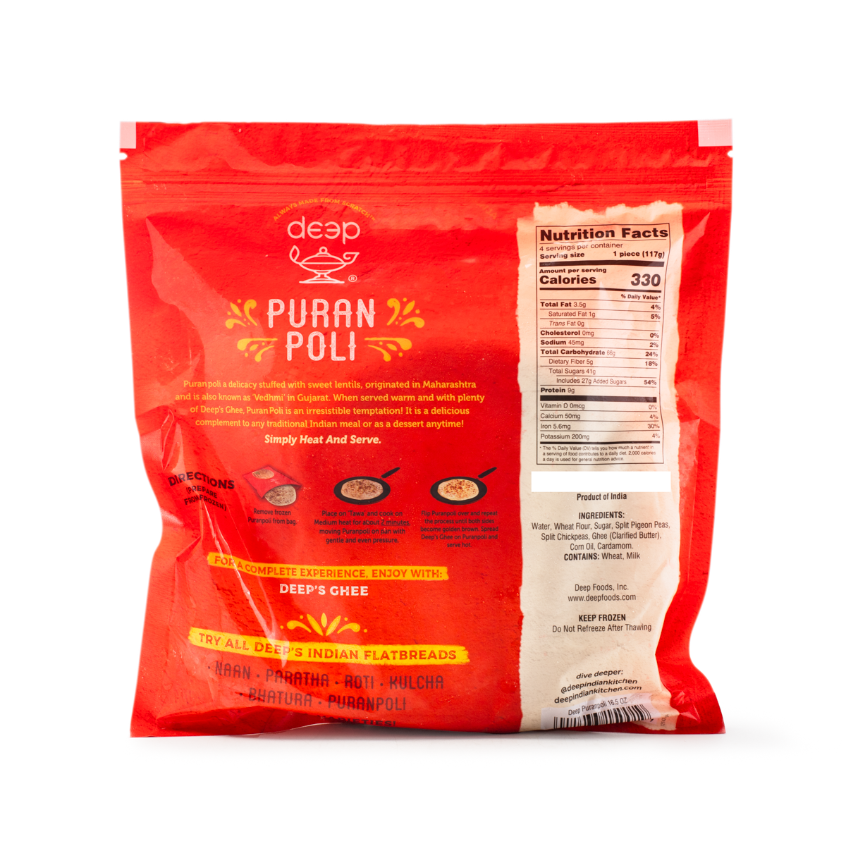 Puran Poli 4 pcs