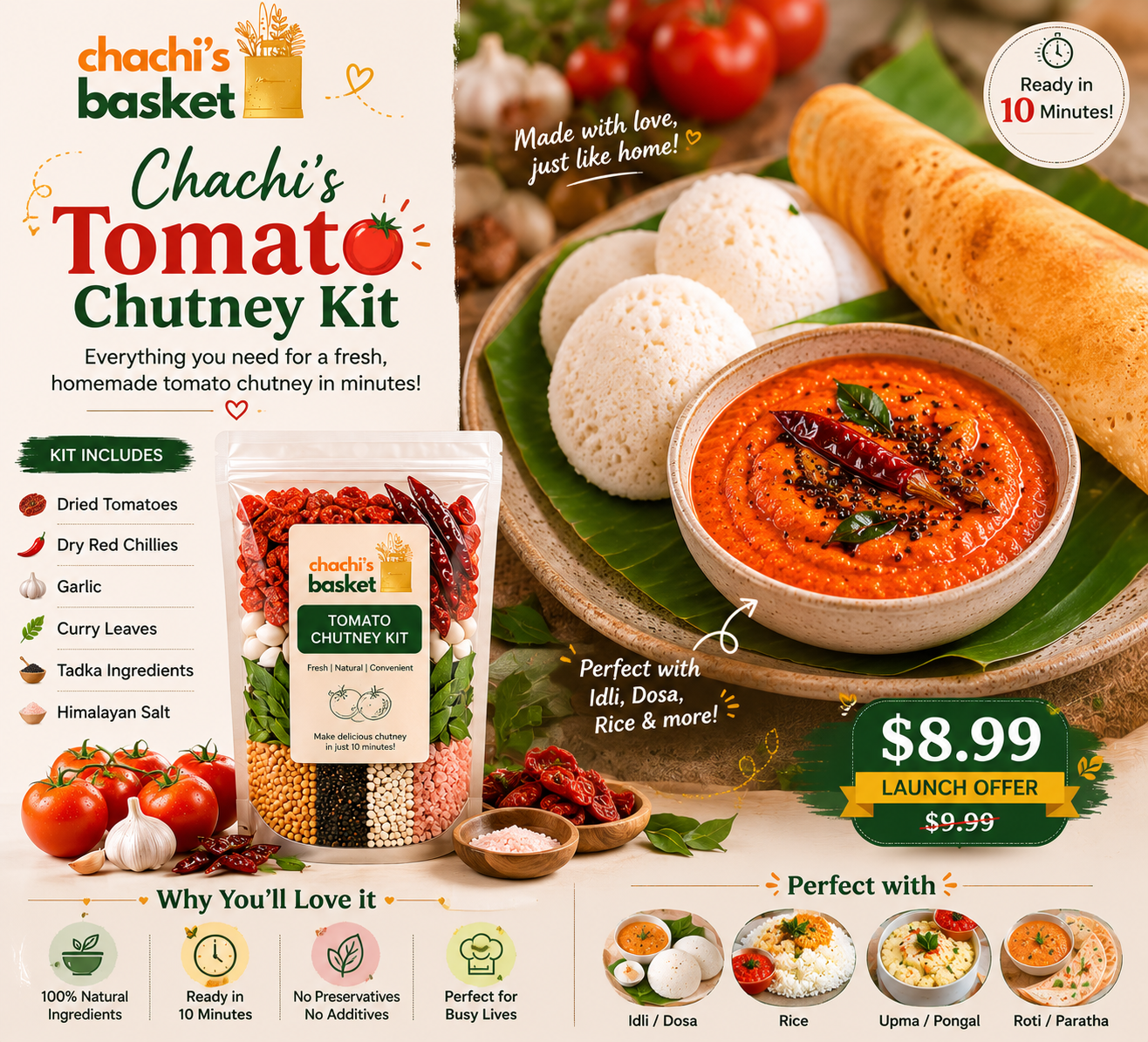 Chachi's Instant Tomato Chutney Kit