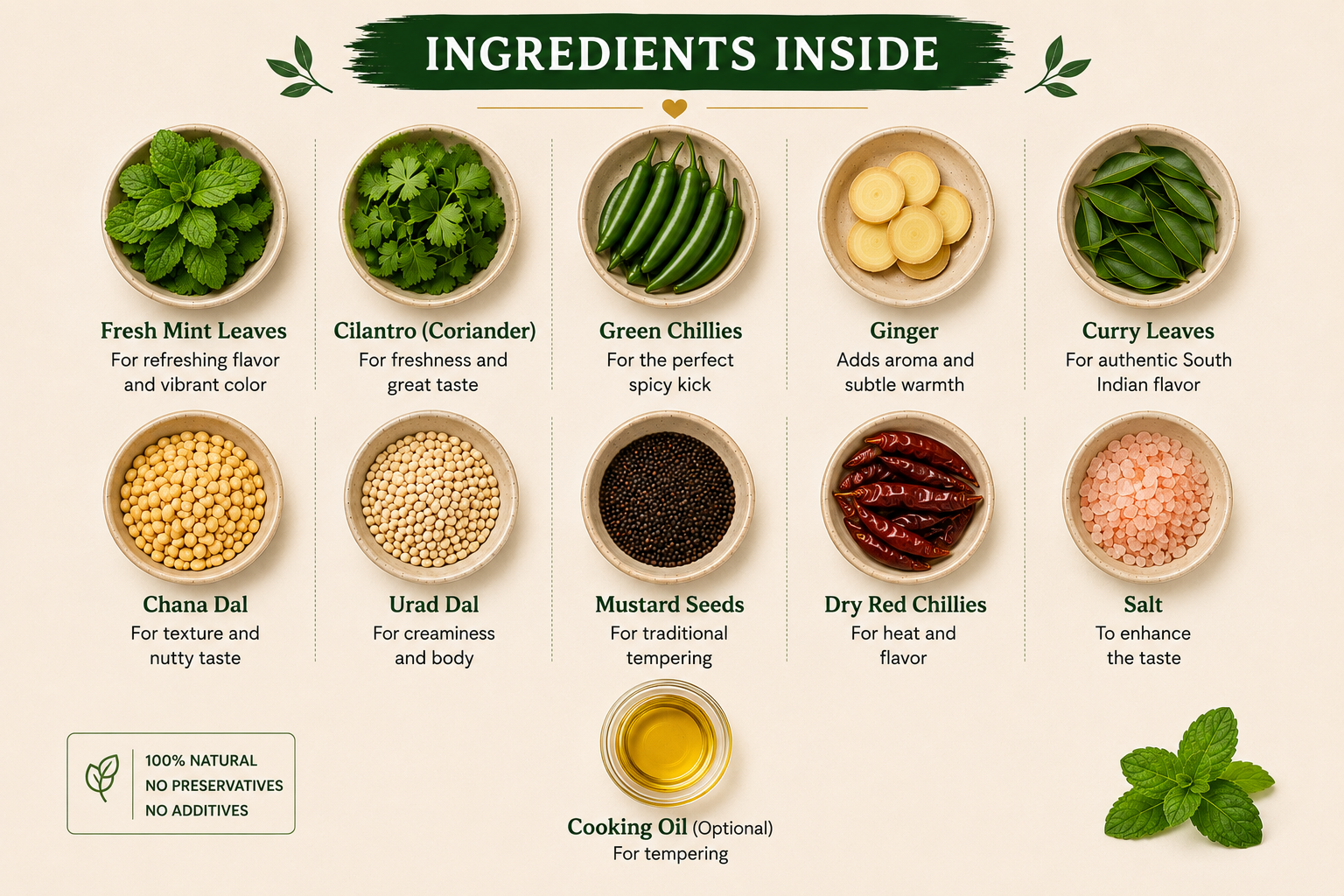 Chachi's Instant Mint Chutney Kit