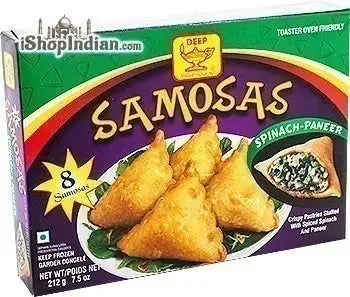 Deep Samosas - Spinach & Paneer - 8 pcs (FROZEN)